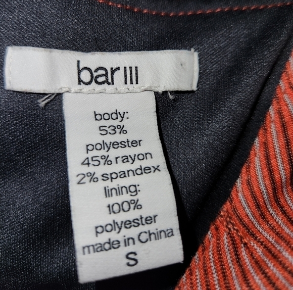 Bar III texture design mini dress burnt orange Size Small. Criss Cross Back - Picture 2 of 6